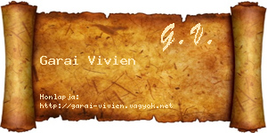 Garai Vivien névjegykártya